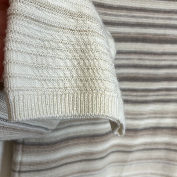 White House Black Market Cashmere Off-The-Shoulder Degrade Sweater - Picture 7 of 15